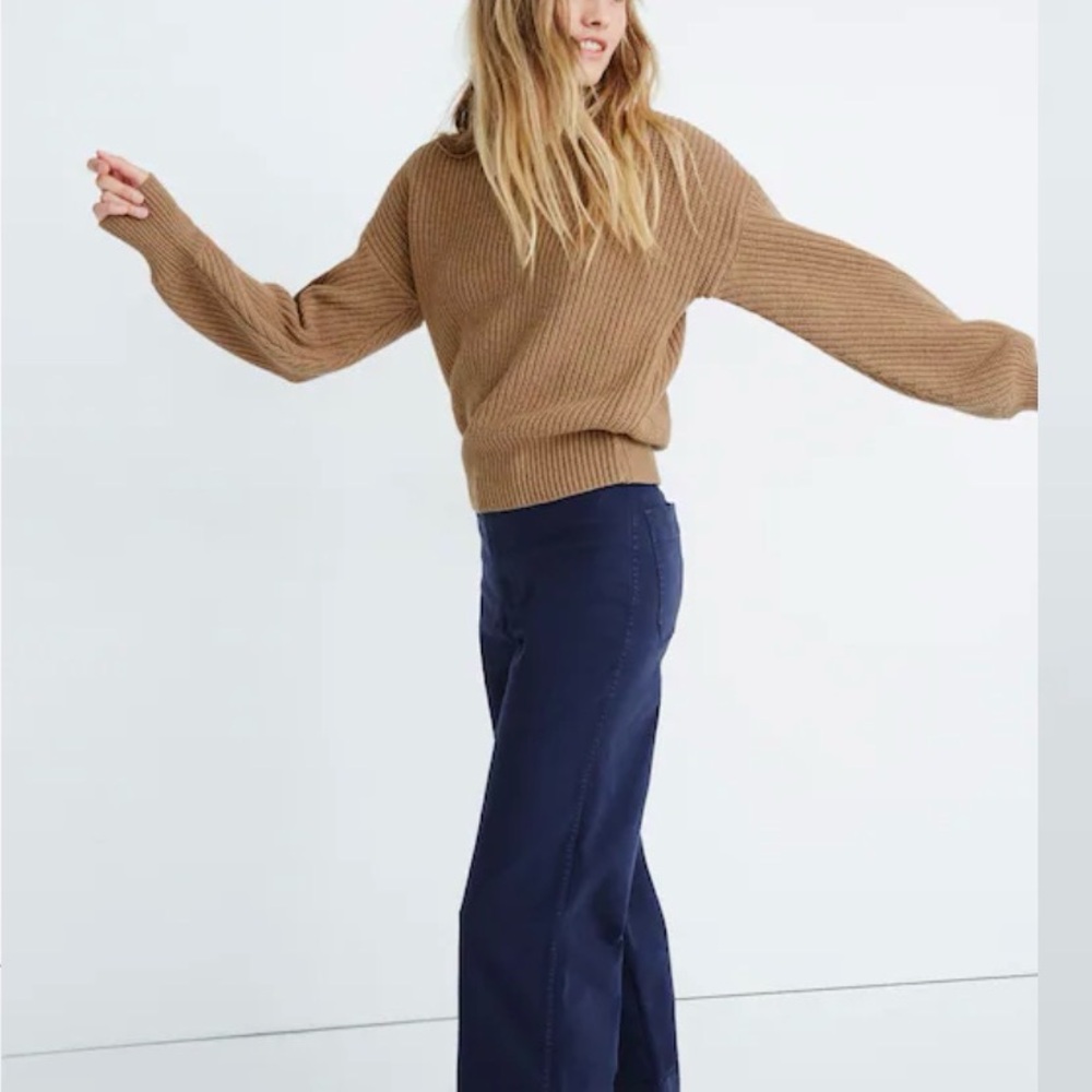 BNWT Madewell Fairbanks Pullover Sweater in Heather Saddle SIZE XS - Picture 4 of 16